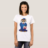 Wise Owl Afstuderen Schattigee Scholar Bird T-shirt (Voorkant volledig)
