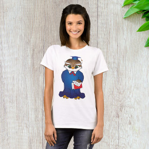 Wise Owl Afstuderen Schattigee Scholar Bird T-shirt