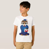 Wise Owl Afstuderen Schattigee Scholar Bird T-shirt (Voorkant volledig)