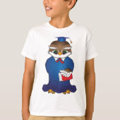 Wise Owl Afstuderen Schattigee Scholar Bird T-shirt (Voorkant)