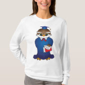 Wise Owl Afstuderen Schattigee Scholar Bird T-shirt (Voorkant)