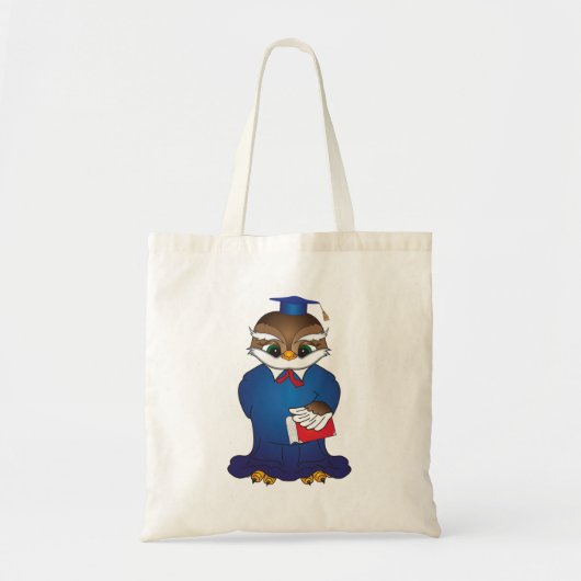 Wise Owl Afstuderen Schattigee Scholar Bird Tote Bag (Voorkant)