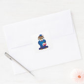 Wise Owl Afstuderen Schattigee Scholar Bird Vierkante Sticker