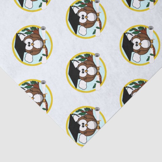 Wise Owl Afstuderen Tissuepapier (Detail)