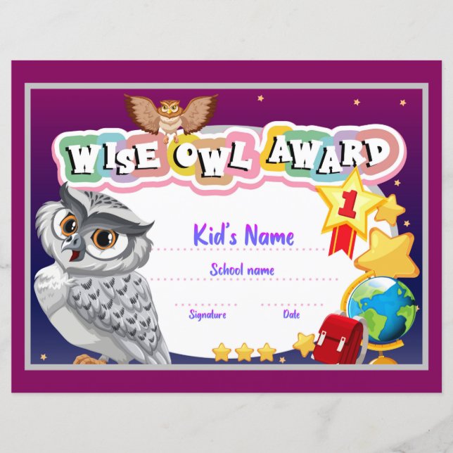 Wise Owl Award (Voorkant)