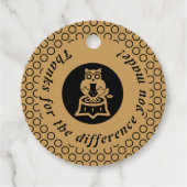 Wise Owl Bedankt voor het verschil dat je maakte! Bedankjes Labels (Voorkant)