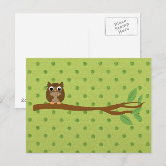 Wise Owl Briefkaart (Voorkant / Achterkant)