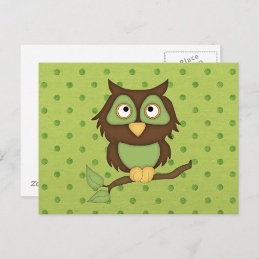 Wise Owl Briefkaart (Voorkant / Achterkant)