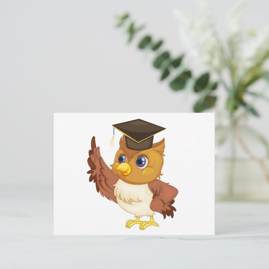 Wise owl briefkaart (Staand voorkant)