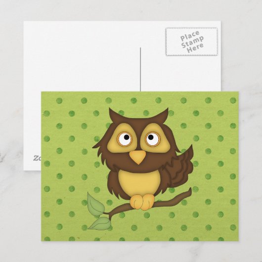 Wise Owl Briefkaart (Voorkant / Achterkant)