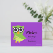 Wise Owl Card Briefkaart (Staand voorkant)