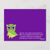 Wise Owl Card Briefkaart (Achterkant)