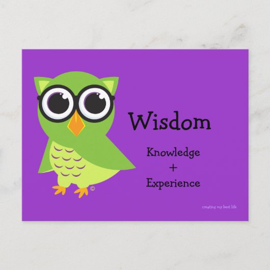 Wise Owl Card Briefkaart (Voorkant)