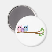 Wise Owl Family Magneet (Voorkant / Achterkant)