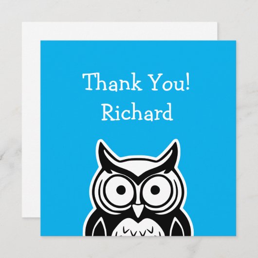 Wise Owl Feestdagenkaart (Voorkant / Achterkant)