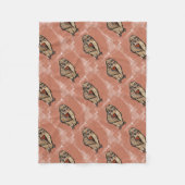 Wise Owl Fleece Deken (Voorkant)