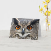 Wise Owl-foto Kaart (Gele Bloem)