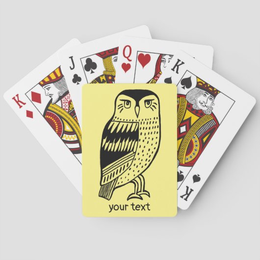 Wise Owl Illustrated Fierce Bird Pokerkaarten (Achterkant)