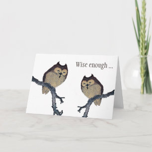 Wise Owl Jubileum Card Kaart