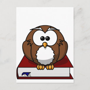 Wise Owl on Book, leraar, wisdom, knowledge study Briefkaart