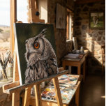 Wise Owl Painting Large Canvas Afdruk<br><div class="desc">Wise owl print from original oil on canvas by Sue Maas</div>
