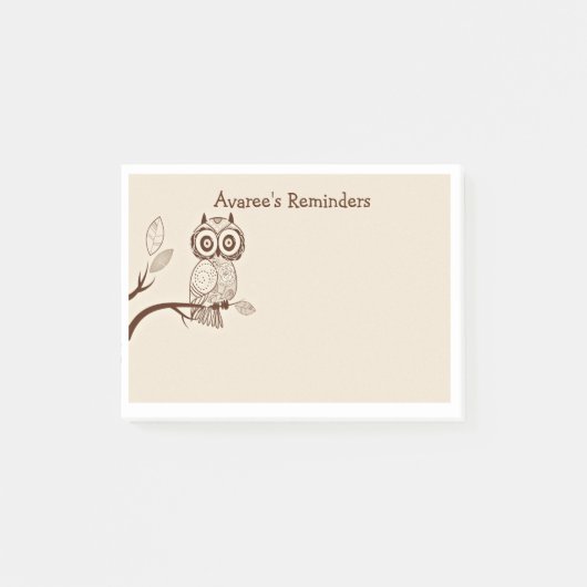 Wise Owl Post-it Notes (Voorkant)