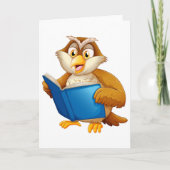 Wise Owl Reading Book Kaart (Voorkant)