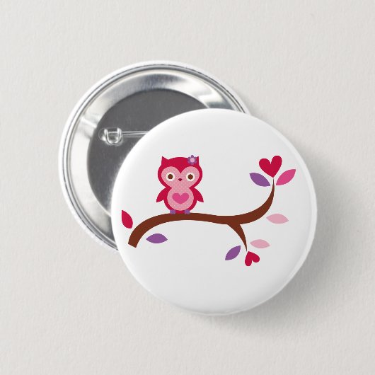 Wise Owl Ronde Button 5,7 Cm (Voorkant /achterkant)