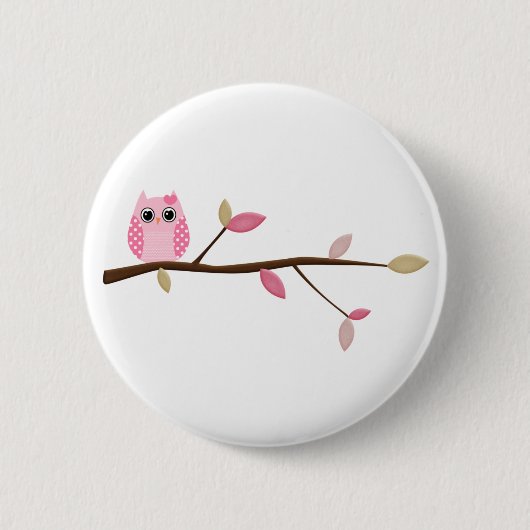 Wise Owl Ronde Button 5,7 Cm (Voorkant)
