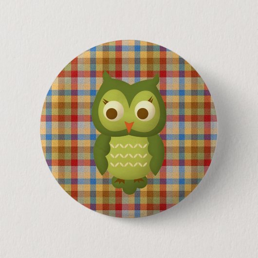 Wise Owl Ronde Button 5,7 Cm (Voorkant)