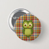 Wise Owl Ronde Button 5,7 Cm (Voorkant /achterkant)