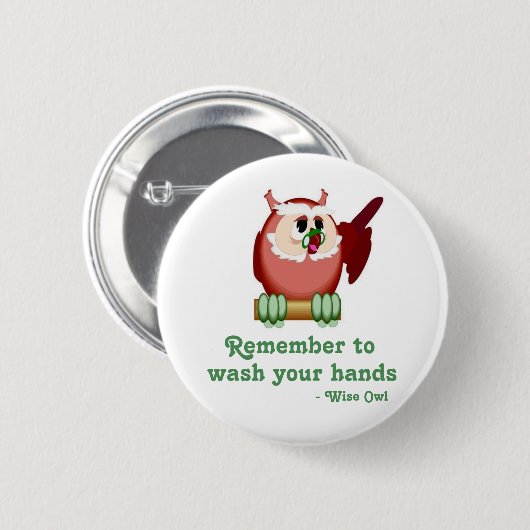 Wise Owl Ronde Button 5,7 Cm (Voorkant /achterkant)