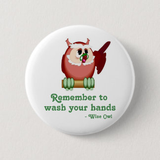 Wise Owl Ronde Button 5,7 Cm