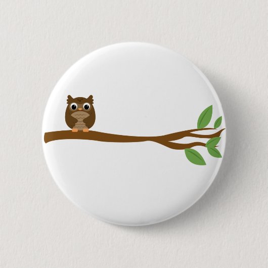 Wise Owl Ronde Button 5,7 Cm (Voorkant)
