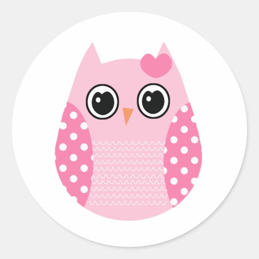 Wise Owl Ronde Sticker (Voorkant)
