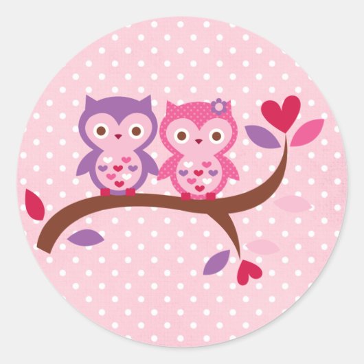 Wise Owl Ronde Sticker (Voorkant)