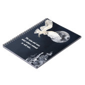 Wise Owl Silver Full Moon Motivatie Gezegde Notitieboek (Linkerzijde)