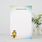 Wise owl Stationery Briefpapier (Staand voorkant)