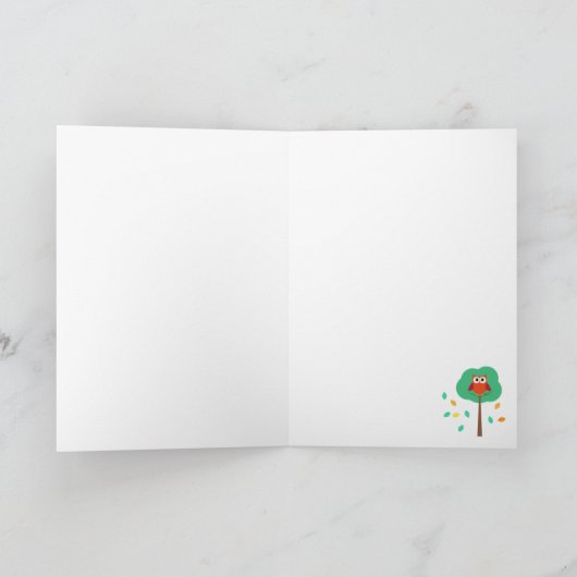 Wise Owl Therapist Hartelijk dank Bedankkaart (Binnen)