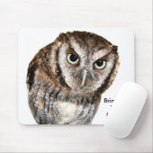 Wise Owl wachtend op Muisplezier Muismat (Met muis)
