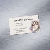 Wise Owl Waterverf Bird Logo Custom Business Car Magnetisch Visitekaartje (Voorbeeld)