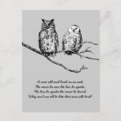 Wise Owl Wisdom Briefkaart (Voorkant)