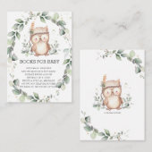 Wise Owl Woodland Greenery Kransboeken voor Baby Informatiekaartje (Voorkant / Achterkant)