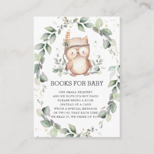 Wise Owl Woodland Greenery Kransboeken voor Baby Informatiekaartje