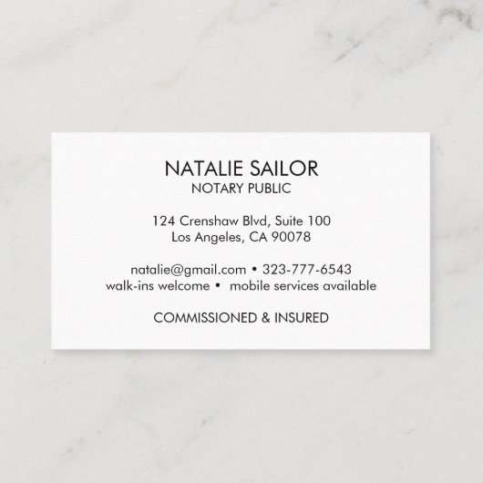 WISE OWLS Unieke Moderne Logo Notaris Public Legal Visitekaartje (Achterkant)