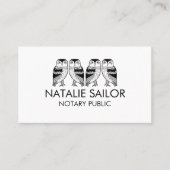 WISE OWLS Unieke Moderne Logo Notaris Public Legal Visitekaartje (Voorkant)