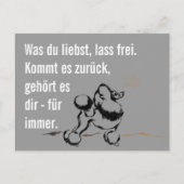 Wise Poodle Briefkaart (Voorkant)