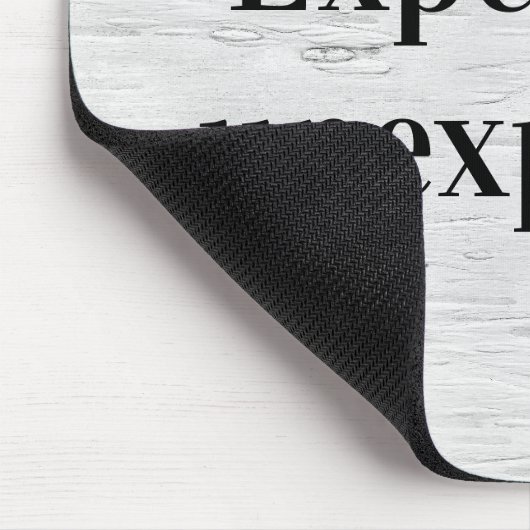 Wise Quote on Birch Tree Texture Muismat (Hoek)