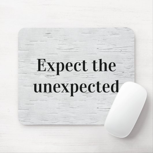 Wise Quote on Birch Tree Texture Muismat (Met muis)