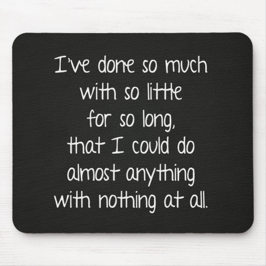 Wise Quote on Black Leather Muismat (Voorkant)